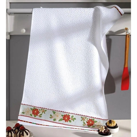 Pano de Copa Felpudo Jacquard Vida Flores