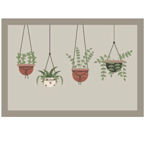 Tapete de Cozinha Decore Vases - 45x65cm