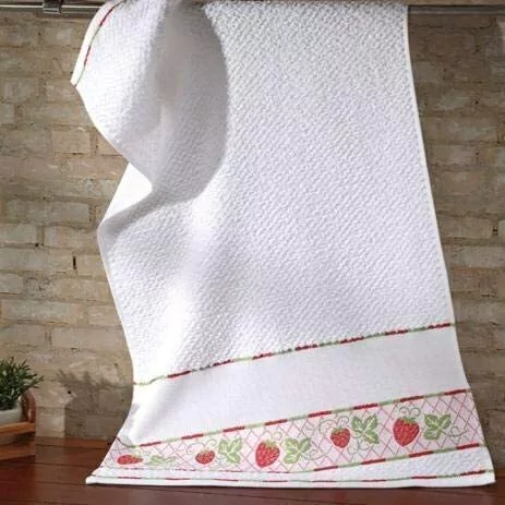 Pano de Copa Jacquard Vigo Para Bordar Morango