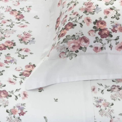 Jogo de Cama Percalle Philipa 180 Fios - 100% Algodão