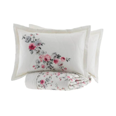 Cobreleito Kacyumara Satinée Aminy -100%Algodão - 300 fios - Queen