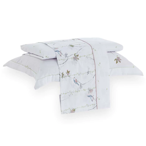 Jogo de Cama Kacyumara Satinee Andy 300 Fios 100% Algodão -Casal - Branco