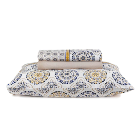 Jogo de Cama Santista Royal Marrocos 100% Algodão