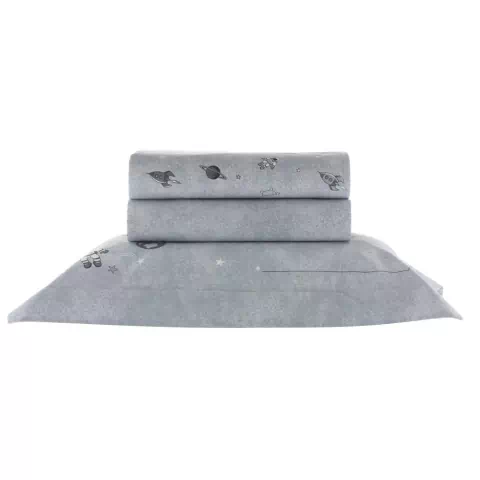 Jogo de Cama Kacyumara Vida Bela Estampado - Apollo - 200 Fios Algodão Egipcio- Solteiro 120