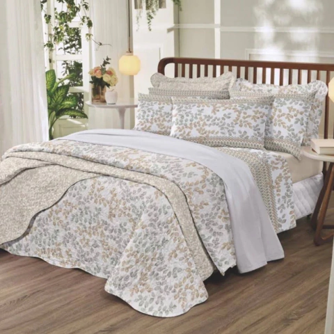 Jogo de Cama Prata Naturale 150 Fios - 100% Algodão