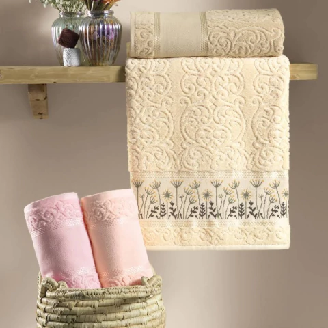 Toalha Banhão para Bordar Karsten Melina II - 90x150cm