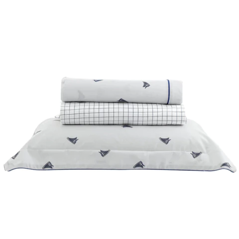 Jogo de Cama Kacyumara Vintage Tenis - 200 Fios Algodão Egípcio - Solteiro