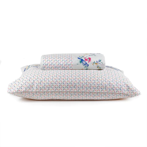 Jogo de Cama Santista Royal Vivian - 100% Algodão - Rosa Vivian - Solteiro