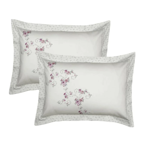 Kit Fronhas Kacyumara Satinee Atonelli 300 Fios 50x70cm - 100% Algodão - 2 peças