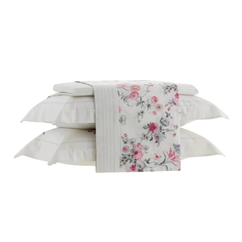 Jogo de Cama Kacyumara Satinee Estampado Animy - 100% Algodão Egípcio - Solteiro