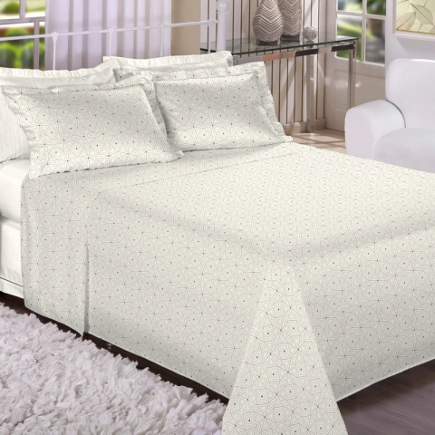 Jogo de Cama Estamparia Trésor Nell 300 Fios - 100% Algodão