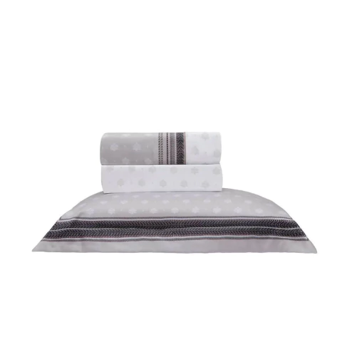 Jogo de Cama Kacyumara Satinée Mevon 300 Fios - 100% Algodão