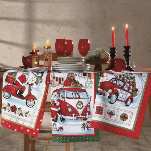 Kit Pano de Copa Dohler Prata Natal 102 - 100% Algodão Felpudo 45x65cm