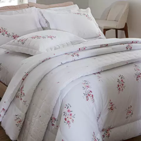 Edredom Kacyumara Vida Bela Estampado Solteiro - Celinee - 200 Fios Percal