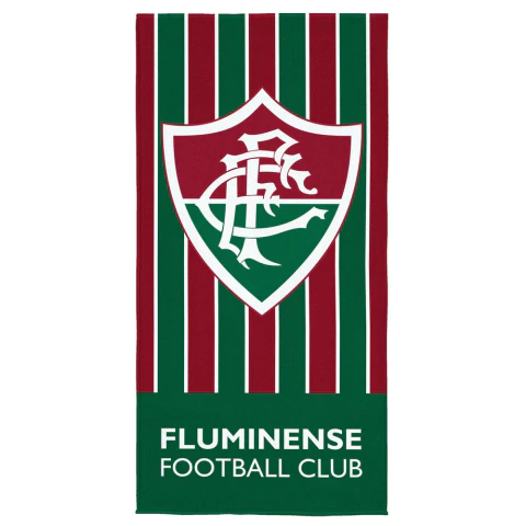 Toalha Aveludada de Praia Fluminense Lepper - Verde - 70x140cm