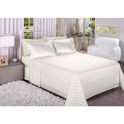 Jogo de Cama Trésor Pétalas 300 Fios - 100% Algodão