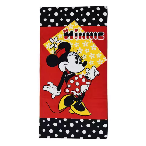 Tolha de Praia Velour Minnie - 100% Algodão