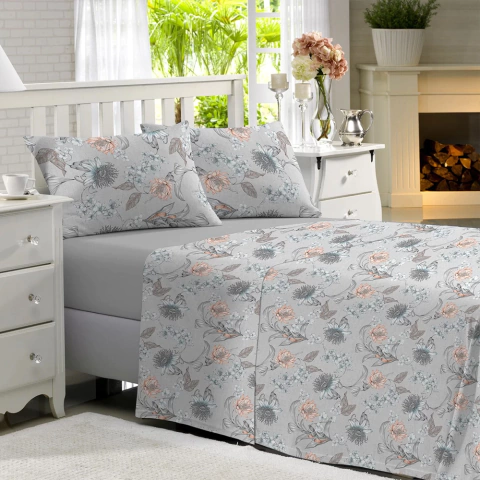 Jogo de Cama Completo Estampado Bluemoon - Malha Soft 100% Algodão