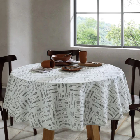 Toalha de Mesa Dohler Clean Athenas Ellie - 160cm Redondo