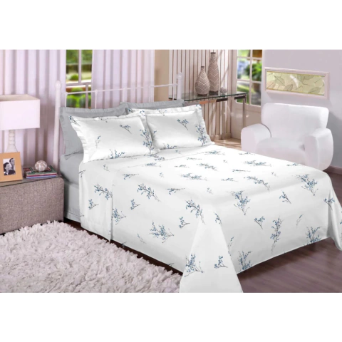 Jogo de Cama Trésor Safira 300 Fios - 100% Algodão