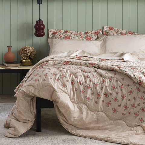 Edredom Matelassê Toque de Cetim Harmonia Tereza 180 Fios - 100% Algodão