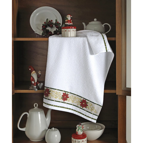 Pano de Copa Dohler Felpudo Jacquard Vida Natal Flor FJ-7383
