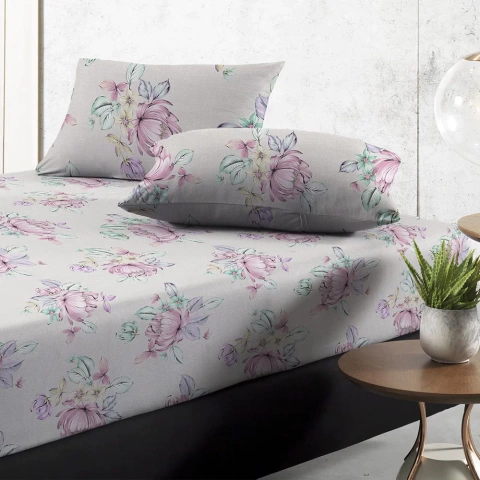 Jogo de Cama Arrumada Simples Felicita Malha Soft 100% Algodão