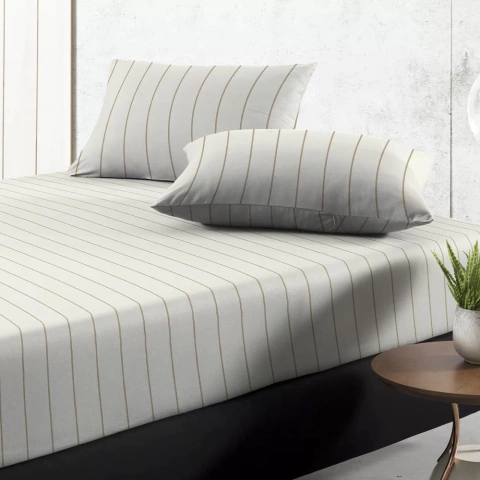 Jogo de Cama Arrumada Simples Orgânico Malha Soft 100% Algodão