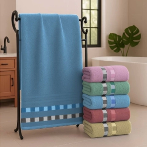 Kit Toalha de Banho Square Chessed Comfort - Algodão - 5 peças