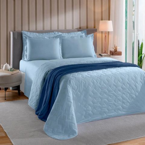 Kit Cobre Leito Buettner Reffinata 230 Fios - 3 Peças - Queen