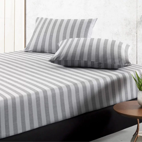 Jogo de Cama Arrumada Simples Mescla Malha Soft 100% Algodão