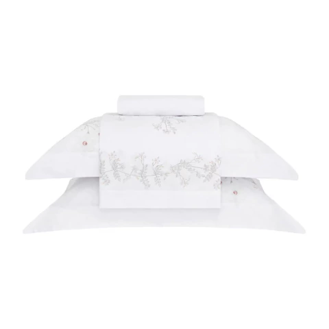 Jogo de Cama Buddemeyer Percalle Hédera 180 Fios - 100% Algodão - Queen