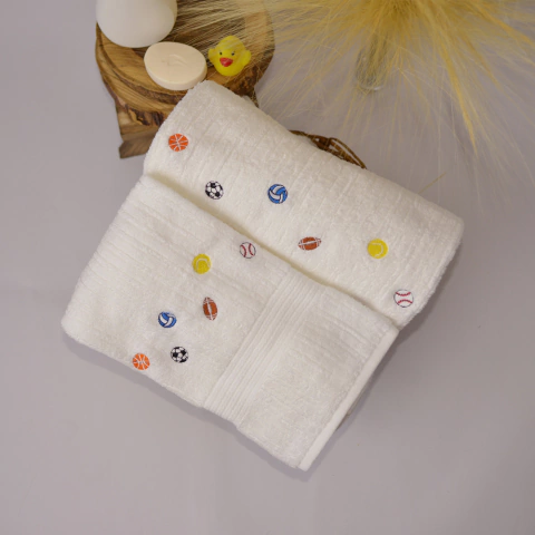 Toalha de Rosto Dália Kids Bolas - 100% Algodão