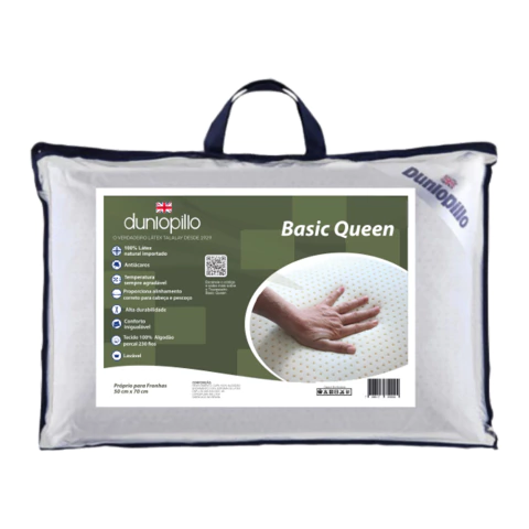 Travesseiro Dunlopillo Basic Queen - Látex 230 Fios 50x70cm