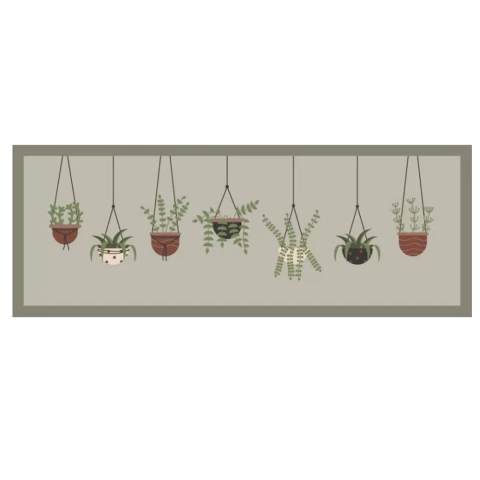 Passadeira de Cozinha Decore Vases - 45x120cm