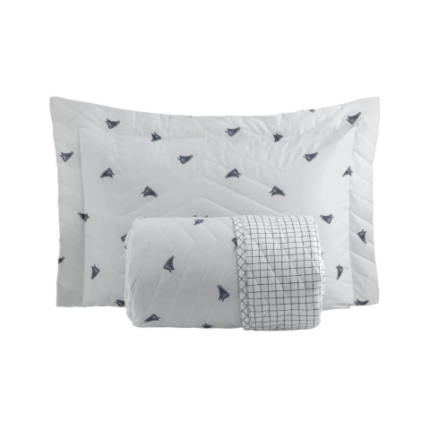 Cobreleito kacyumara Vintage Estampa Tenis 200 fios - Algodão Egípcio - Solteiro