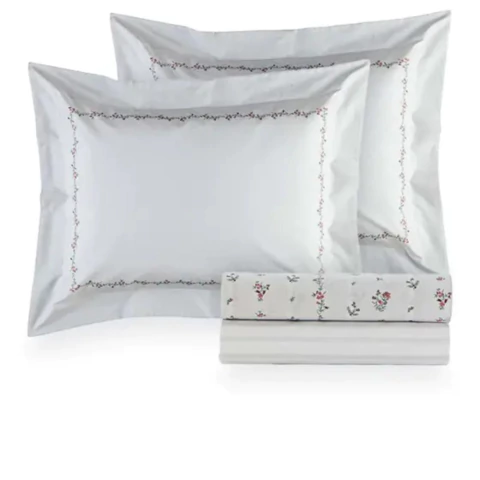 Jogo de Cama Kacyumara Vida Bela Estampa Florate - 200 Fios Algodão Egipcio - Queen