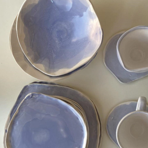 Juego vajilla Santorini irregular x 30 piezas - comprar online