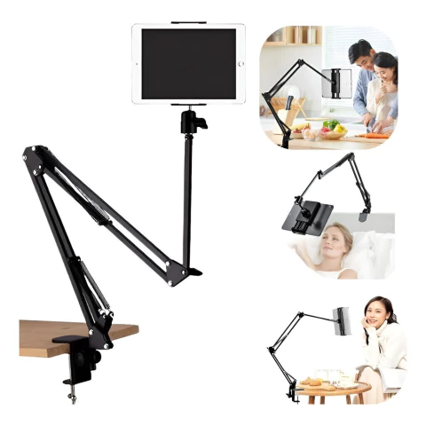 Soporte Articulado Tablet Celular Brazo Escritorio Con Morsa