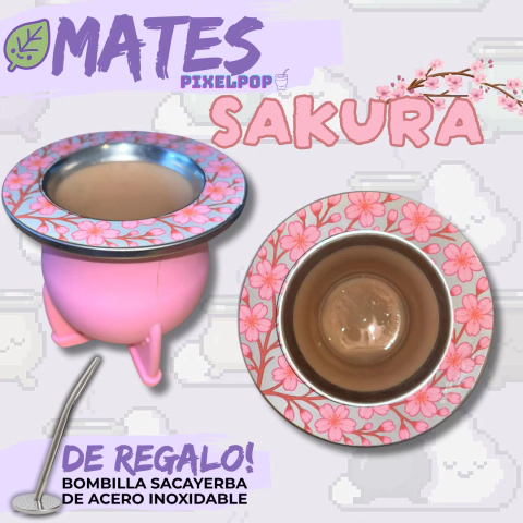 Mate Sakura + Bombilla de REGALO - comprar online