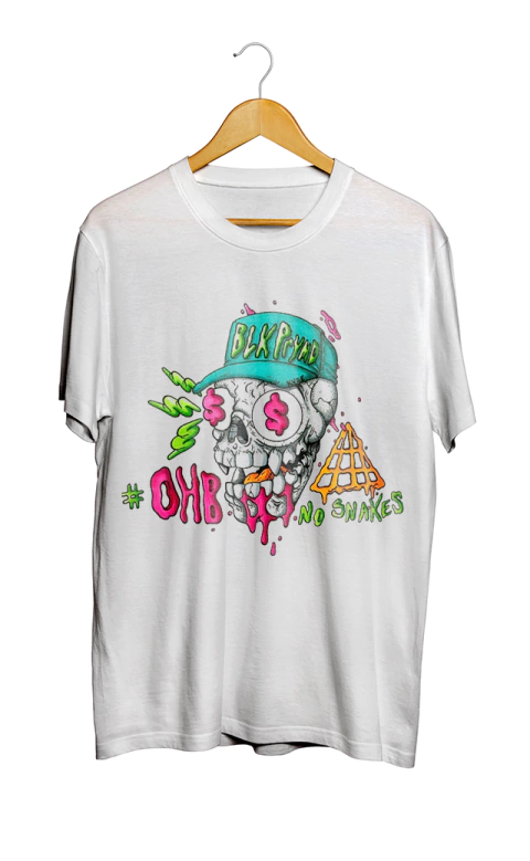 Camiseta Chris Brown Shows No Snakes Graffiti