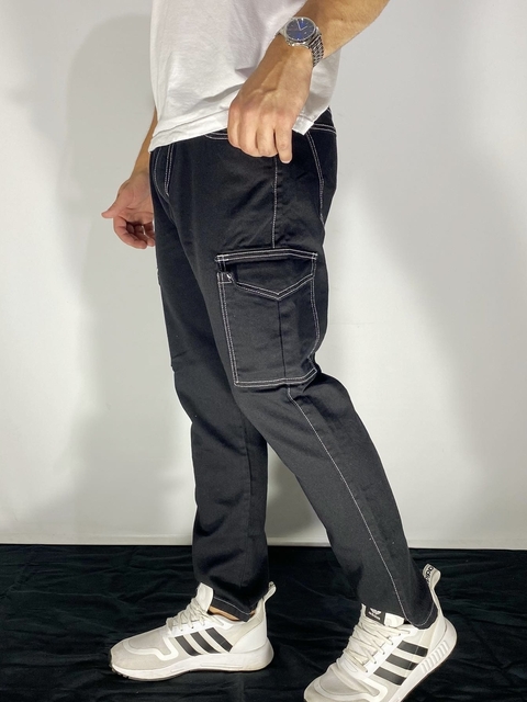 Jean Mom Cargo Black