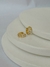 ARGOLINHA DOURADA COM FILETES DE RESINA BRANCA - comprar online