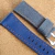 Pulseira de relógio em canvas e couro azul médio - loja online