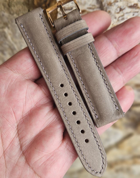 Pulseira de relógio em couro cinza stoned - comprar online