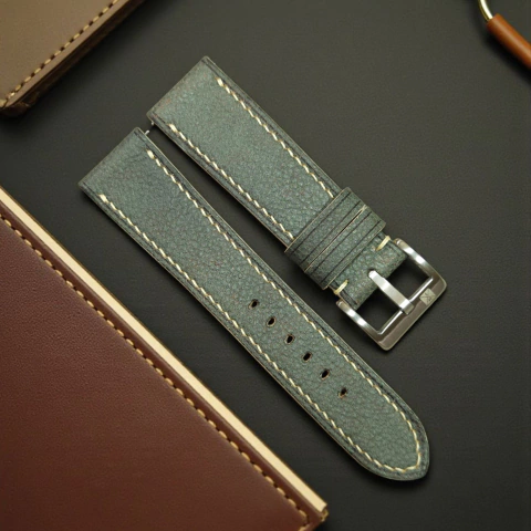 Pulseira de relógio em couro corriente verde - comprar online