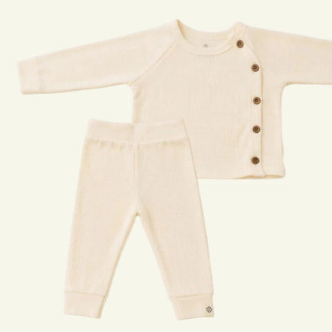 Conjunto Casaco e Calça Infantil Block Unissex | Champagne