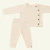 Conjunto Casaco e Calça Infantil Block Unissex | Champagne