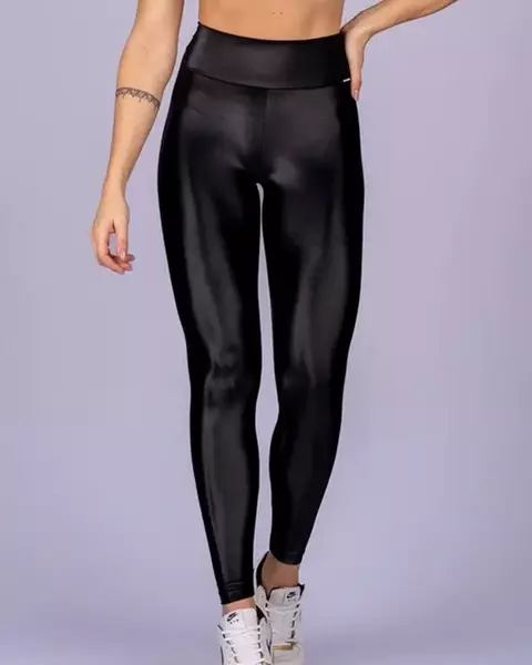 Legging Glow Basica | PRETO BRILHO | ATL