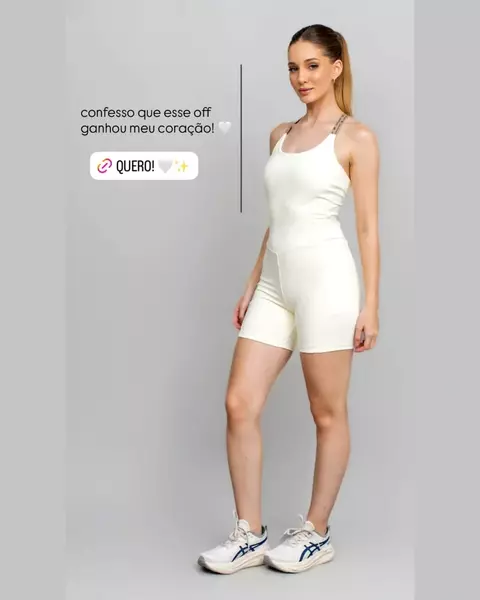 Macaquinho Elastic ZA | OFF WHITE | Zero Açucar